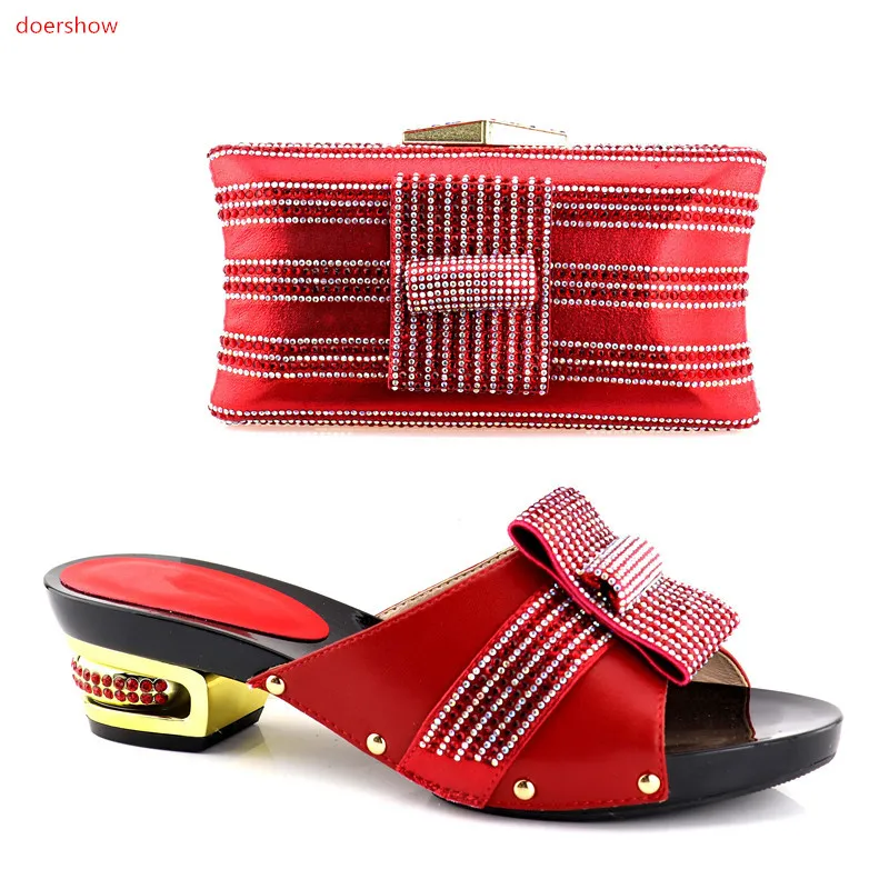 doershow African Party Italian Shoes with Matching Bags for Women Italian Ladies Shoe and Bag Set Decorated with stones!HV1-20 doershow African Party Italian Shoes with Matching Bags for Women Italian Ladies Shoe and Bag Set Decorated with stones!HV1-20