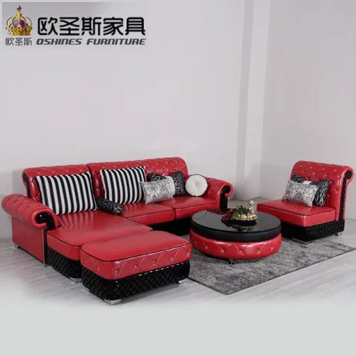 Sectional L Shape Corner Wedding Half Fabric Leather Sofa Set Sectional L Shape Corner Wedding Half Fabric Leather Sofa Set Burgundy Purple Red Genuine Italian 112r In Living Room Sofas From