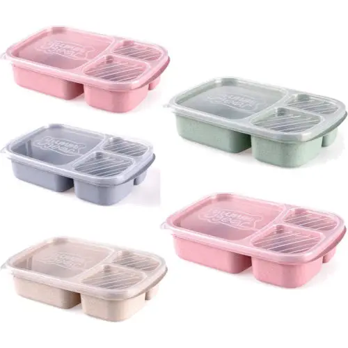 Portable Solid Newest Microwave Bento Lunch Box For School Or Office Picnic Fruit Food Container Kitchen Storage | Дом и сад