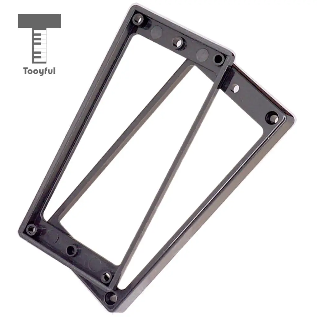 Tooyful 2x 7-String Electric Guitar Accessory Double Coil Pickup Mounting Ring Cover Black