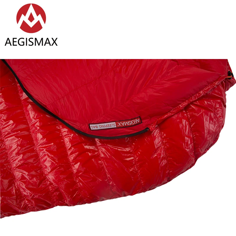 Bolsa de Dormir Branco para Baixo Bolsas de Dormir Caminhadas ao ar Aegismax Nano Ganso Splicing Múmia Ultraleve Portátil Livre Acampamento 700 fp 95% 4 Esporte e Lazer