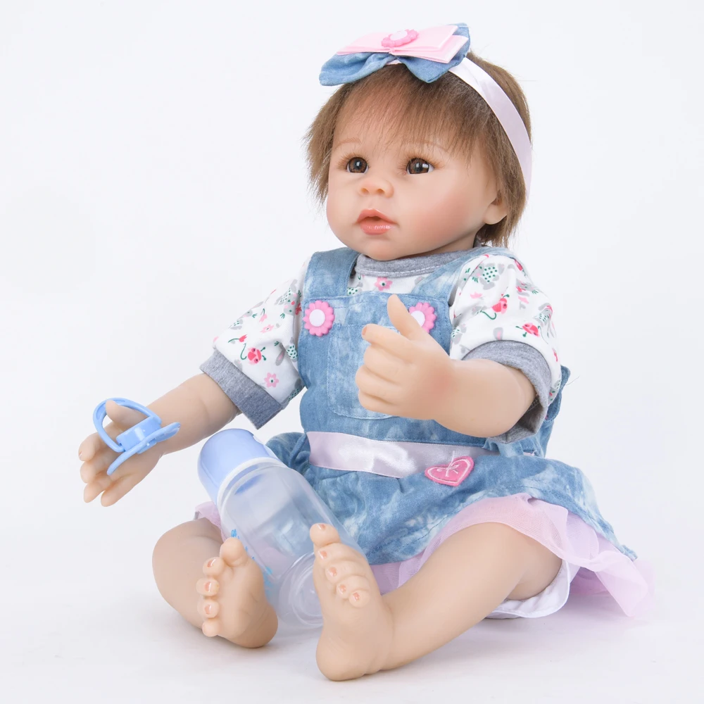 22 дюймовая кукла Bebe Reborn горячая распродажа дешевые хлопковые куклы для
