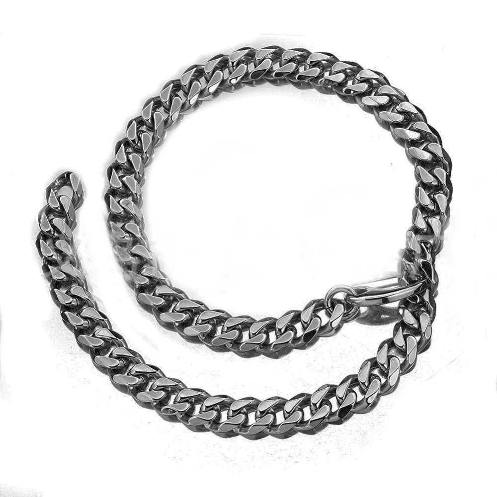 

Hip Hop T Show Miami Cuban Chains Jewelry Silver Thick Stainless Steel Chunky Necklace HipHop Rapper Sexy Men Collar Necklaces