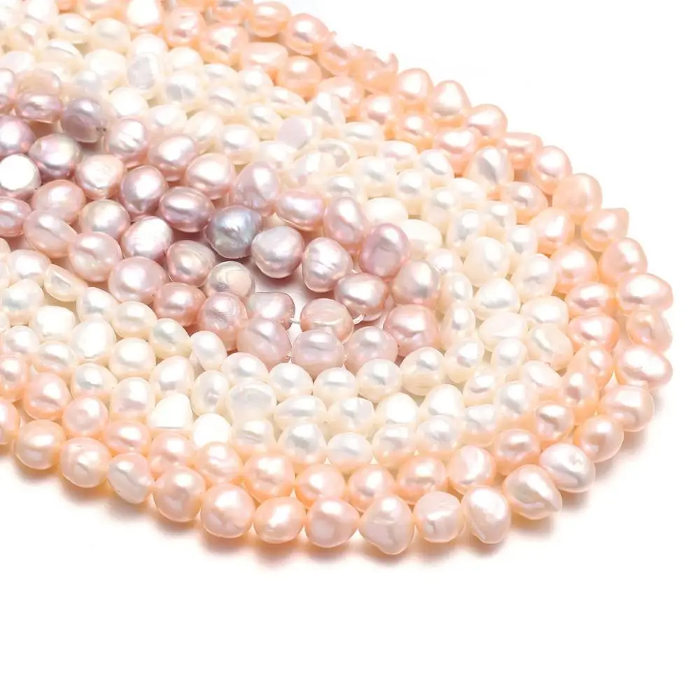 

Natural Freshwater Pearl Beads High Quality 36cm Punch Loose Beads for DIY Women Necklace Bracelet Jewelry Making 2 Color