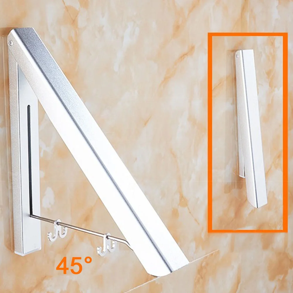 

1 Piece 32.5cm Invisible Clothes Hanger Folding Rack Portable Retractable Space Towel Drying Coat Holder Mounting Accessories