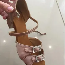 HXYOO/Обувь для латинских танцев на низком каблуке для девочек; высокое качество; обувь для сальсы на каблуке 3 см; обувь для танцев по индивидуальному заказу; размеры и цвета; TX02