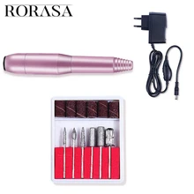 1 Набор мощная профессиональная электрическая машинка для маникюра, ручка для педикюра, пилочка для ногтей, инструменты для ногтей, 6 бит, дрель для ногтей