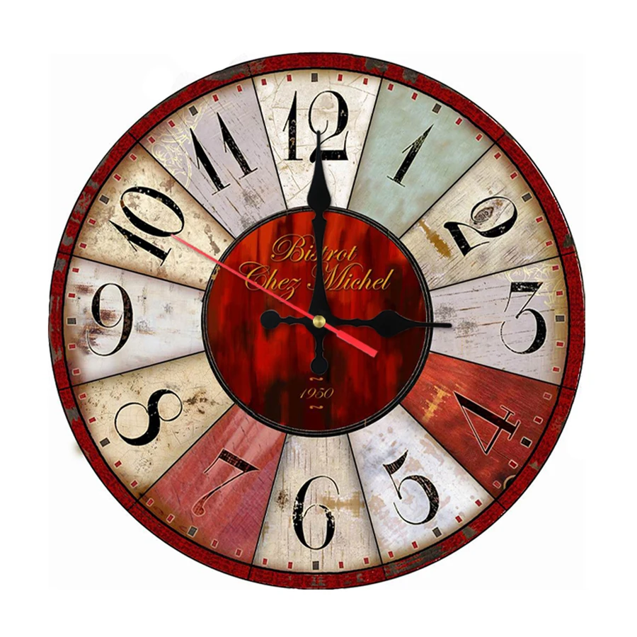new fashion wall clock wooden clocks quartz watch single face still