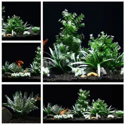 Mr. Tank 11 шт./лот Новый аквариумные растения посылка набор пластик искусственный водный пейзаж аксессуары воды