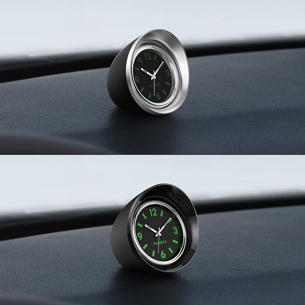 

Car Ornament Luminous Quartz Clock Auto Interior Dashboard Ornaments Automobile Creative Digital Pointer Watches Decoration Gift