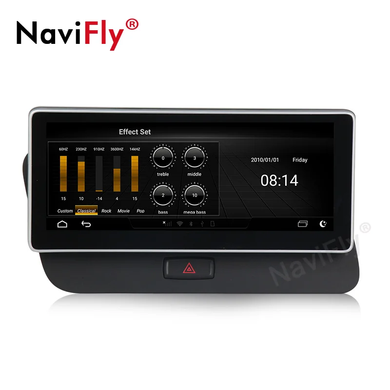 NaviFly 10,2" HD Full touch screen Автомобильная магнитола gps FM кассета для Q5 2009- с оригинальными функциями автомобиля gps навигатор