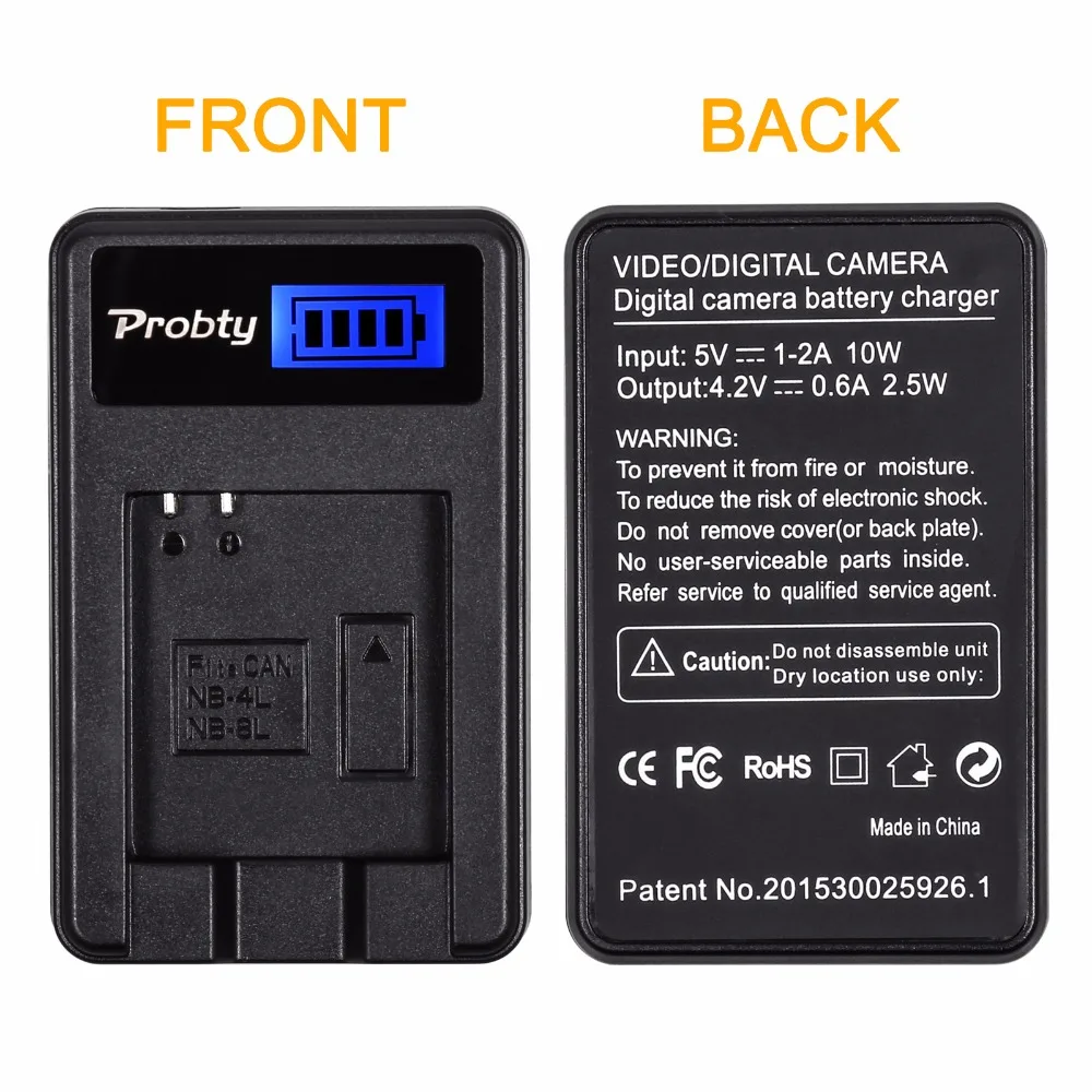 Зарядное устройство Probty NB 4L 4 шт для зарядки аккумуляторов л и USB с ЖК дисплеем