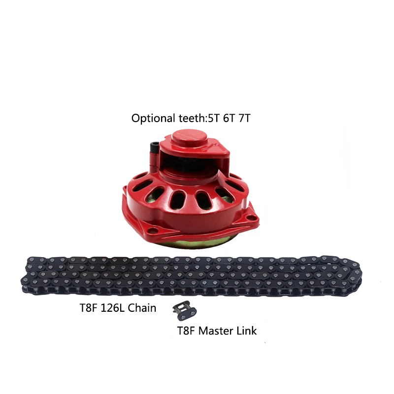 T8F 6, 6 комплектов/партия, Зубчатая Муфта барабанный механизм цепи коробки для 2-х тактный 47cc 49cc карманный мини-велосипед Minimoto ATV Quad Go Kart корзину в байкерском стиле