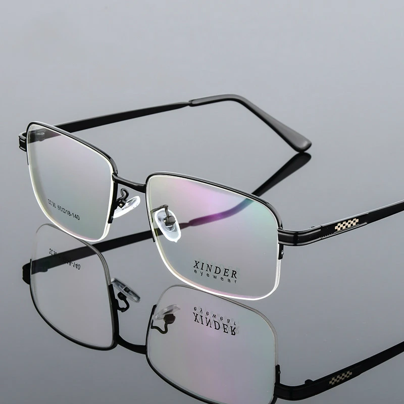 HD. пространство моды Для мужчин бизнес-сплав оправы металлические очки кадры для рецепта близорукость или очки для чтения