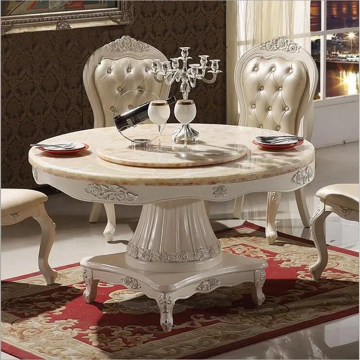 Modern Style Italian Dining Table, 100% Solid Wood Italy Style Luxury round Dining Table set o1237 Modern Style Italian Dining Table, 100% Solid Wood Italy Style Luxury round Dining Table set o1237