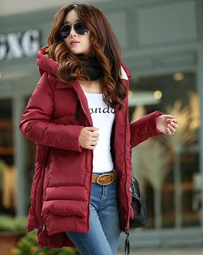 Новинка зимняя женская стеганая куртка красная женская верхняя одежда плюс размер XXXL утолщенная Повседневная пуховая хлопковая ватная куртка женские парки