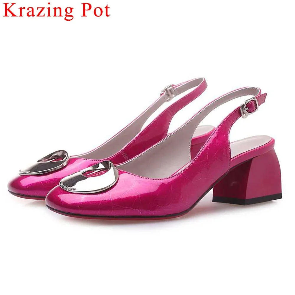 Krazing Pot/классические женские туфли лодочки из натуральной коровьей кожи на не