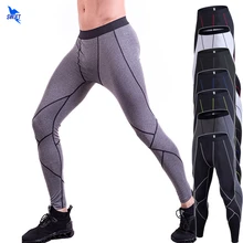 Классические компрессионные брюки спортивные колготки мужские узкие беговые леггинсы быстросохнущие одежда для спортзала фитнеса тренировочные брюки для йоги