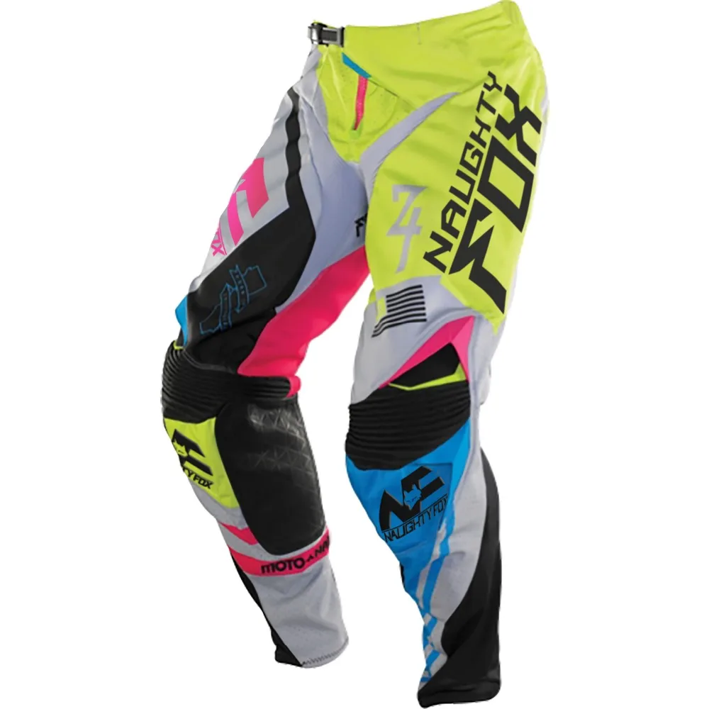 NAUGHTY Fox 360 MX набор передач для мотокросса ATV Dirt Bike Off-Road Racing gear Pant& Jersey Combo зеленый/серый