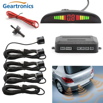 

Universal Car LED Bi Bi Alarm Parking Sensor With 4 Sensors Cars Sensor Reverse Assistance Backup Radar Monitor Detector System