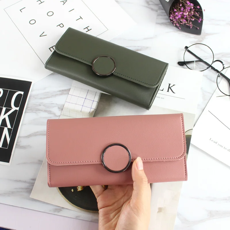 

YBYT brand 2018 new simple Casual women wallet soft long wallet hotsale ladies PU leather cell phone coin purses card bag pocket