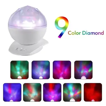 

Ocean Colorful Diamond Projection Led Night Light With Speaker Party Lamp