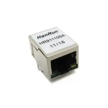 

hanrun HR911105A RJ45 Connector  RJ45 Socket PCB Mounting Network Adapter For Ethernet Network Data Transfer with  Lamp