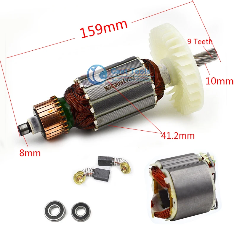 

AC220-240V 9-Teeth Drive Shaft Electric Circular saw Armature Rotor stator for Makita 5704R 5806R 5704RK 518629-3 516489-7 5806B