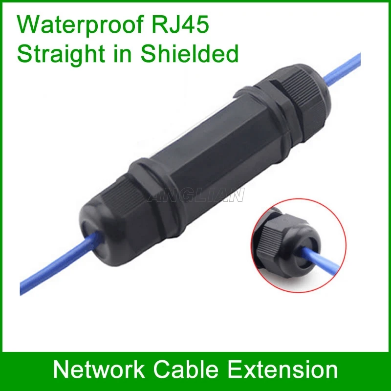 RJ45 водонепроницаемый разъем металлический экранированный наружный сетевой кабель удлинитель стыковое соединение Прямой интерфейс 1 блок