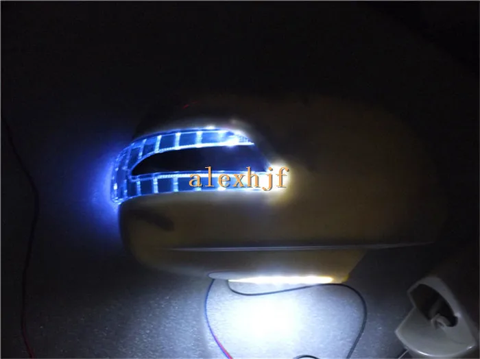 Светодиодный зеркальный фонарь заднего вида+ чехол для Lexus RX350 03~ 09 Toyota Alphard Noah Voxy, желтые поворотники+ DRL+ наземная лампа
