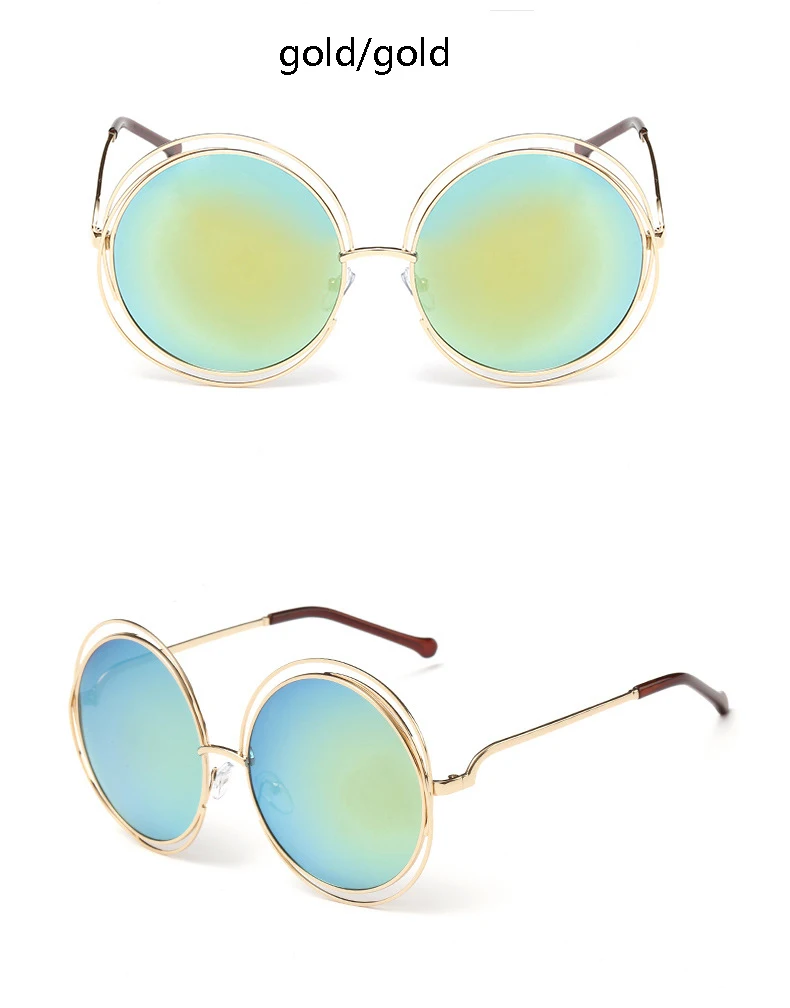 Розовые, желтые солнцезащитные очки для женщин, большие круглые солнцезащитные очки в стиле ретро, роскошные брендовые дизайнерские круглые очки oculos feminino