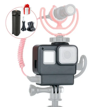 

For Gopro Cage Camera Protection Frame for Gopro 7 6 5, Action Camera Vlog Accessories with Hot Shoe for Microphone Lightweight