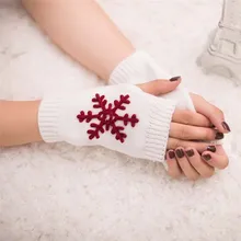 Стиль Для женщин женский с прикрепленными рукавичками, трикотажные Arm теплые, без пальцев Зимние перчатки мягкие теплые варежки для Для женщин Wolovey#15