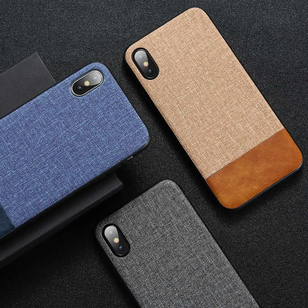

UBERAY Retro Fabric Phone Case for iPhone 7 8 6 6S Plus X Cover PU Leather Cases For iPhone X XS Max XR Soft edge Fundas Capas
