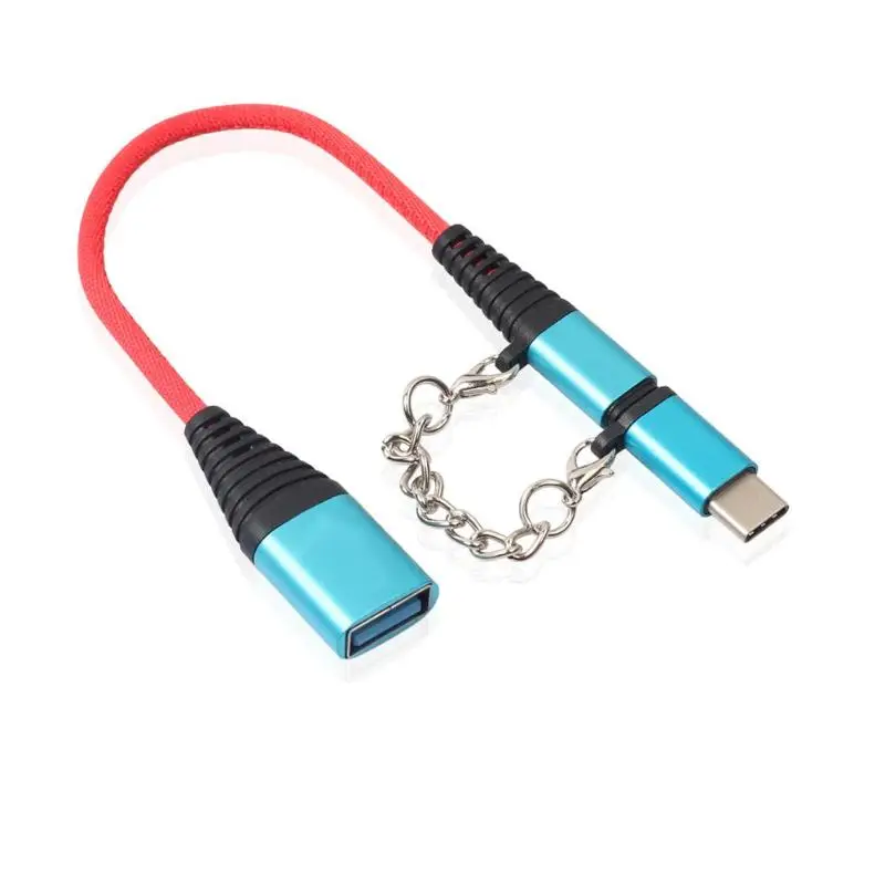 2 в 1 type-C мужской+ Micro USB Мужской к USB 2,0 Женский OTG Кабель-адаптер проводной разъем для телефона планшета - Цвет: 20CM