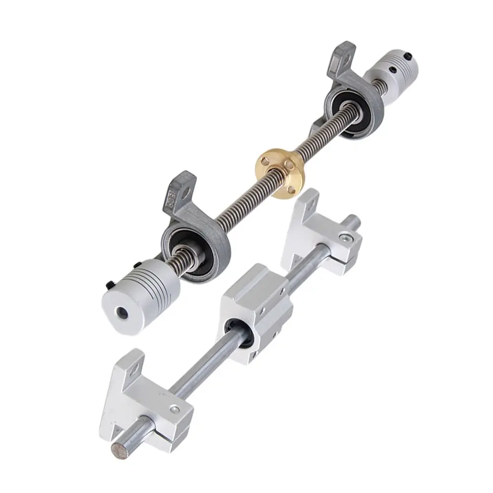 8mm Lead Screw L300mm Shaft Optical Axis&Pillow Block Bearings Slide