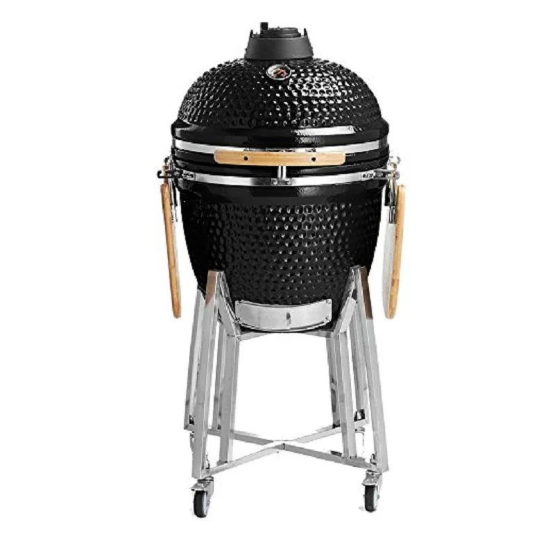 Известный бренд Auplex 21 дюймов Kamado черный цвет открытый образ жизни барбекю 21 дюймов в форме яйца Kamado Уголь керамика барбекю AU-21