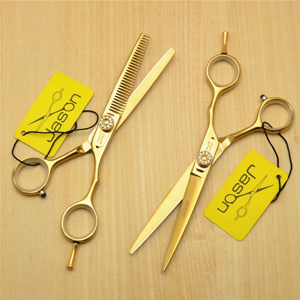 5.5'' 16cm Brand Jason 440C 62HRC Professional Human Hair Scissors Hairdressing Scissors Cutting