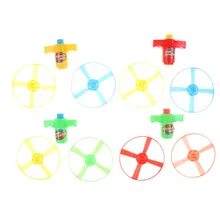 Пластиковые Гироскопы цепи летающие тарелки и летающие игрушки для детей Новинка подарки ручной работы бамбук подарок детские игрушки