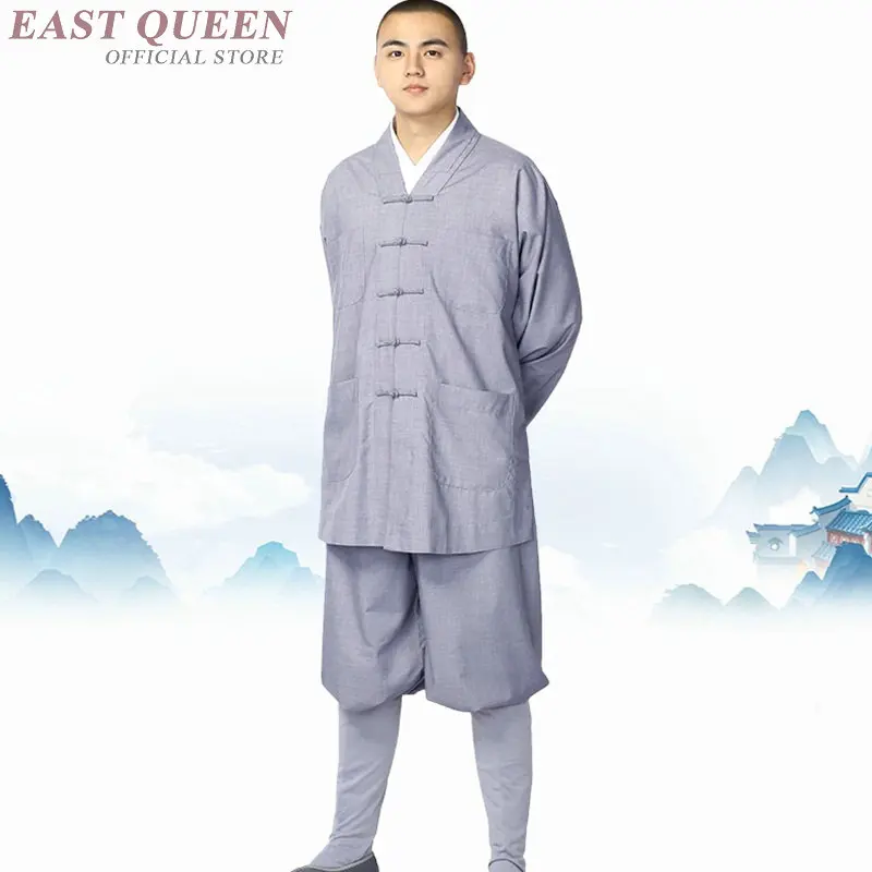 

Buddhist monk robes clothing costume shaolin monk clothing buddhist monk clothes uniform meditation clothing FF644 A