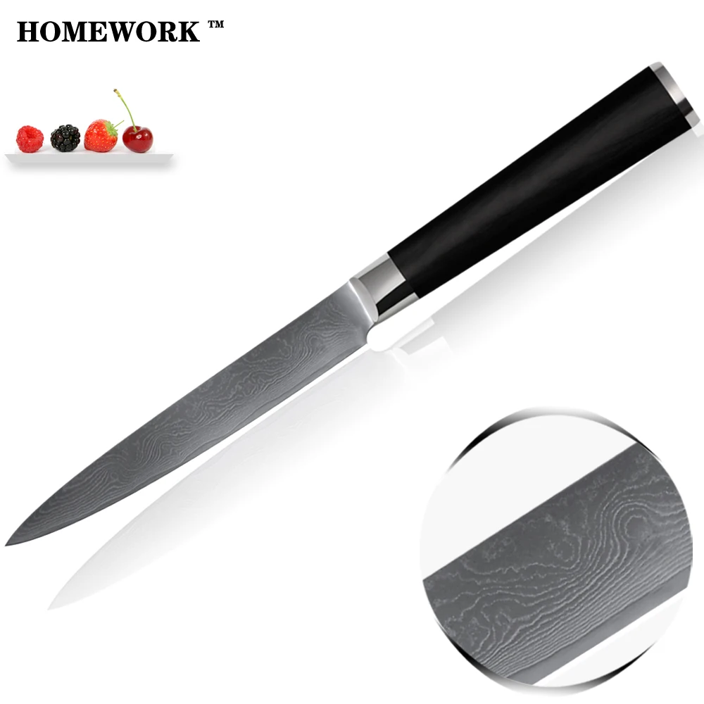 Sharp damascus knife 5 inch high grade utility knife of kitchen knife