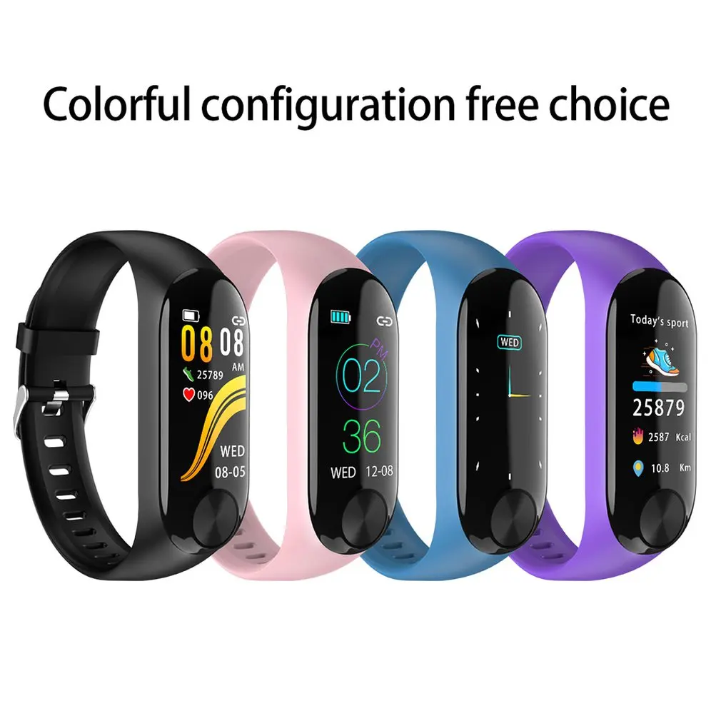 Умный Браслет фитнес-трекер красочный экран OLED smartBracelet частота сердечных сокращений сообщения кровяное давление водонепроницаемый smartband