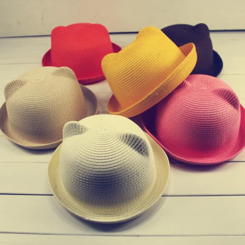 

Baby Hat Children Jazz Straw Cap Baby Boys Girls Cap Baby Hat For Girls Boys Kids Sun Cap Panama Hat Photography Props