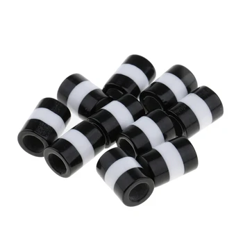 

10Pcs Dread Lock Dreadlocks Braiding Beads Tubes Cuffs Hair Accessories Decoration Striped