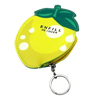 

Women Men Cute Fruit Shape Faux Leather Coin Purse Zip Small Wallet Pouch