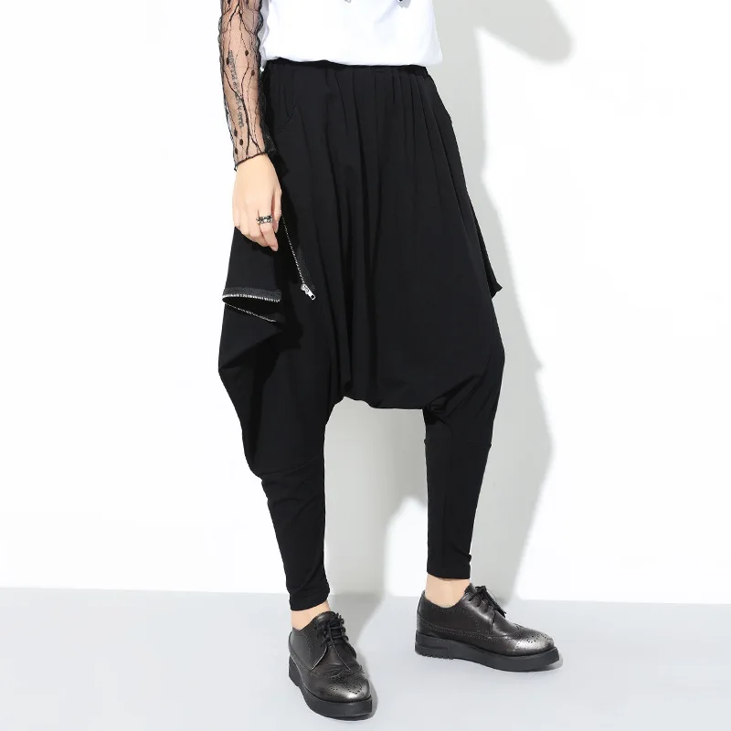 2017 New Autumn Women Pants Zipper Harlan Solid Color Loose Cotton Pockets Casual Wild Fashion Lady | Женская одежда