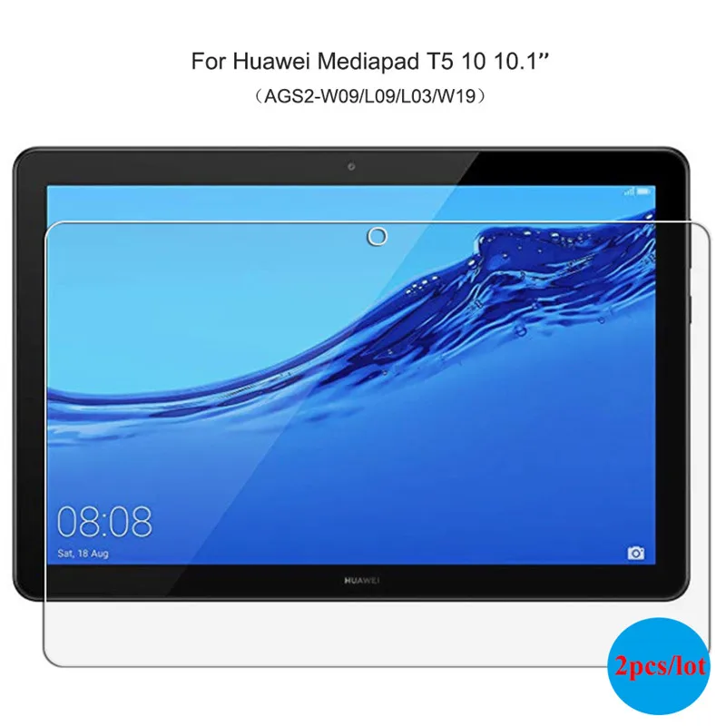 2 шт./лот закаленное стекло для huawei Mediapad T5 10 10," AGS2-W09/L09/L03/W19 Защитная пленка для экрана планшета 9H - Цвет: For Huawei T5 10