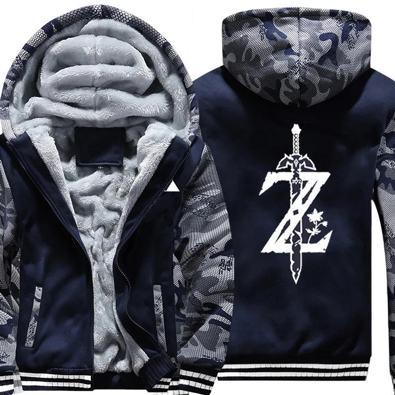  2018 Fashion Camouflage Hoodie Jacket the Legend of Zelda Breath of the Wild Logo Hooded Hoodie Cas