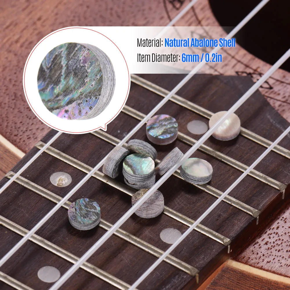 New Arrivel 20pcs 6mm White Mother of Pearl Dot Dhell Blanks for Guitar Banjo Fingerboard