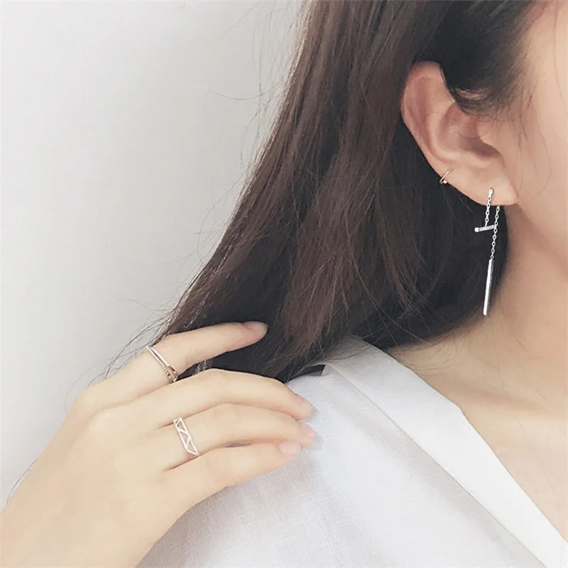 Japanese and Korean Models Simple Personality Wild Geometric Metal Long